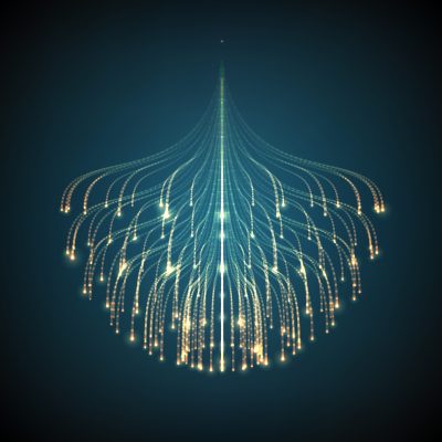 Abstract glowing lines mesh background